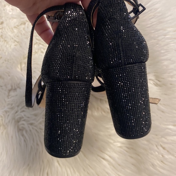 ANTONIO MELANI SANDALS SIZE 11 BNWOT LEATHER SOLE COLOR BLACK HEEL 4” STABLE - Picture 2 of 16